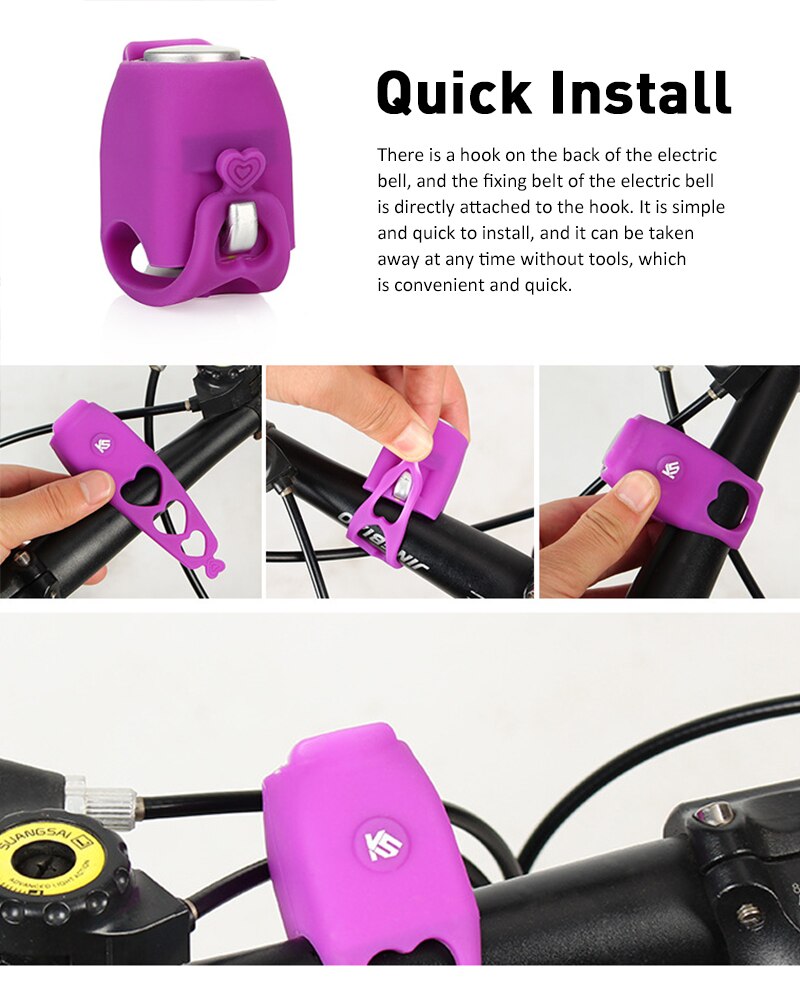 Fietsbel 120db Waterdicht Fietsen Bike Bells Elektrische Hoorn Usb Oplaadbare Draagbare Silicone Mtb Road Fietsen Stuur Bells