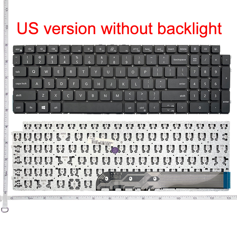 US/RU/SP Laptop Keyboard For Dell Inspiron 15 3525 3520 3511 3515 5501 5502 5505 5510 5518 5511 5515 7500 7501 7510/16 7610: Orange