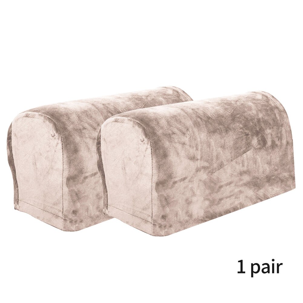 1 par stue sofa armlæn betræk møbelbeskytter til sofa stol moderne hjem støvtæt slidstærk elastisk stretch: Beige