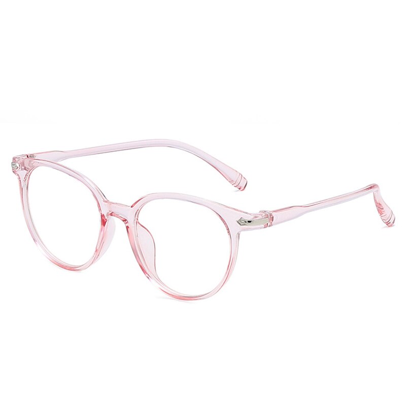 veshion round glasses men women Transparent Clear Eyeglasses Frame: pink