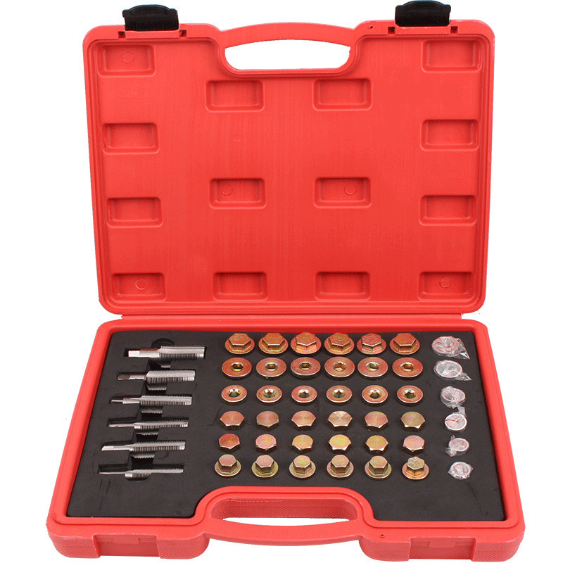 114pc Oil Pan Thread Repair Kit Sump Gearbox Drain Plug Tool Set M13 - M22