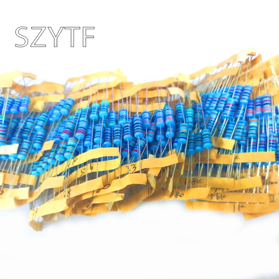 2W metal film resistor package accuracy 1% component package 2W full series resistance value commonly used 127kinds*5=635pcs