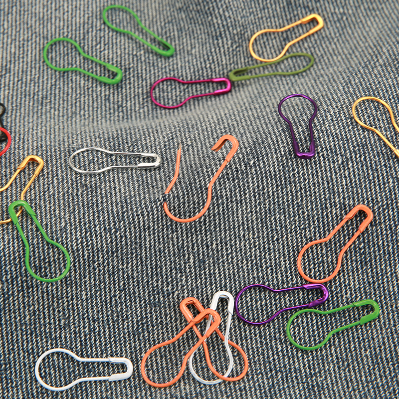 100/200/300Pcs Cucurbit Pear Shaped Metal Safety Pin DIY Clothing Sewing Markers Crochet Tools Needle Clip