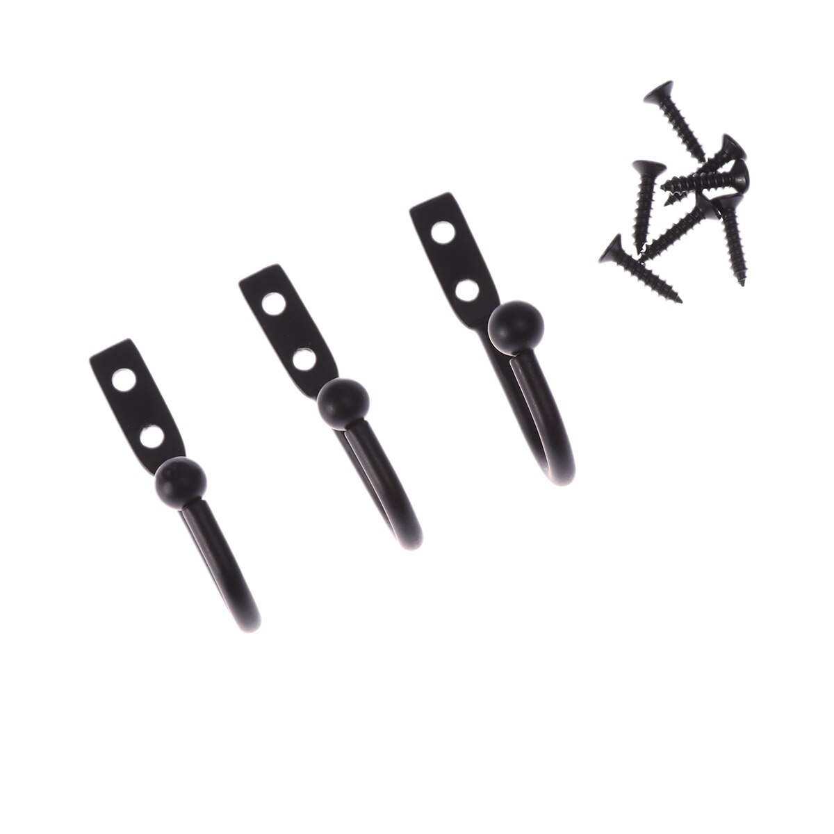5 ganchos de una sola punta, Mini perchas negras para colgar en la pared, ganchos para la puerta, ganchos traseros para el baño, sala de estar