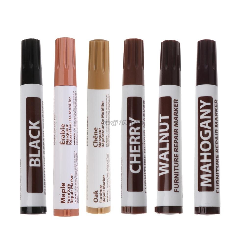 Møbler reparation træ kabinet gulv touch up markører ridser fyldstof remover