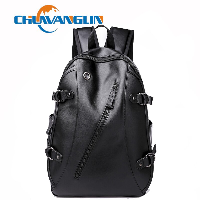 Chuwanglin leather backpack men's usb Charging backpacks school bags casual Laptop backpack trend men bag A9121