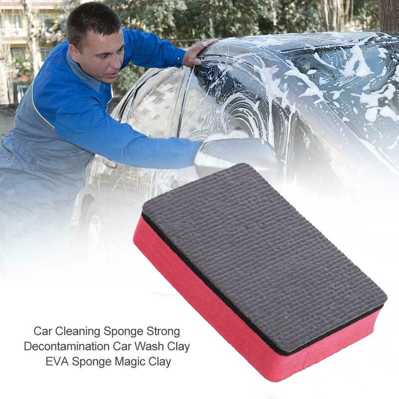 Almohadilla de cera para limpiar automóviles, 2 uds., herramienta para coches, almohadilla de barra de arcilla mágica, bloque de esponja de limpieza de vidrio, herramienta para lavar cepillos, accesorios para el coche