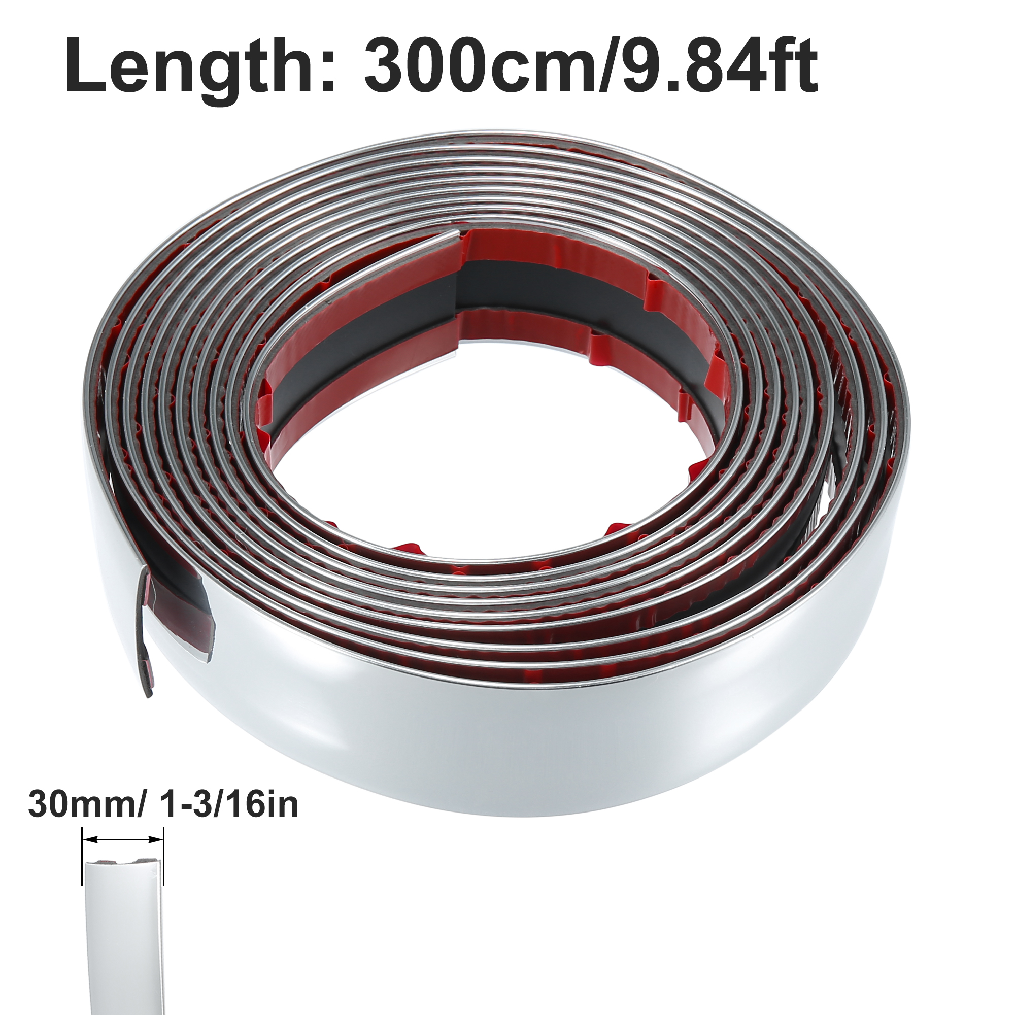 Tira de carrocería cromada para Exterior de coche, 3M/5M, parachoques, moldura protectora para puerta de coche, pegatina embellecedora de estilo, 6MM, 8MM, 10MM, 12MM, 15MM, 20MM, 30MM