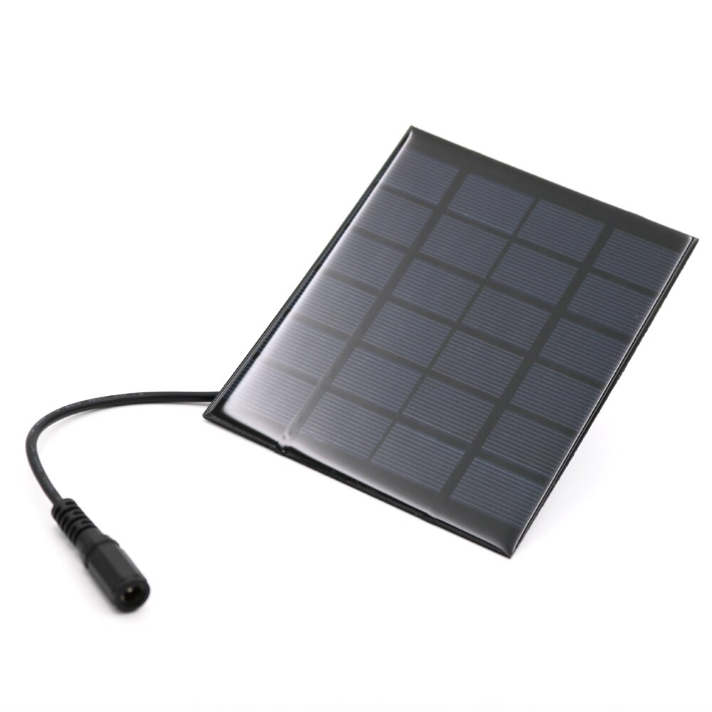 2 3 4.5 6 10 W 6V Solar Panel Portable Transparent Laminated Mono Cell Module 3.7V 18650 Battery Connector DC 5.5*2.1 plug