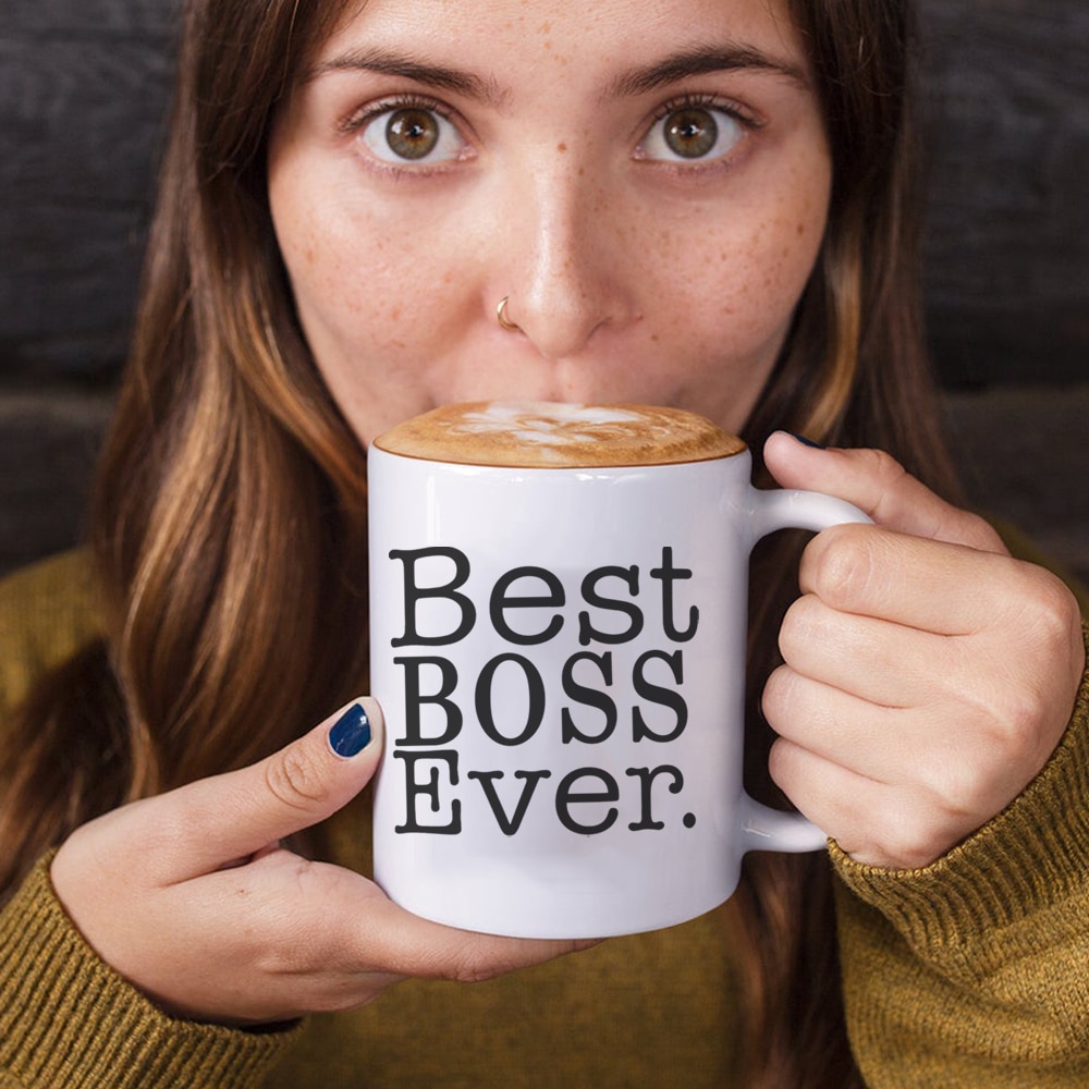 BEST BOSS EVER Ceramic Friends Coffee Mug Office Tea Cup