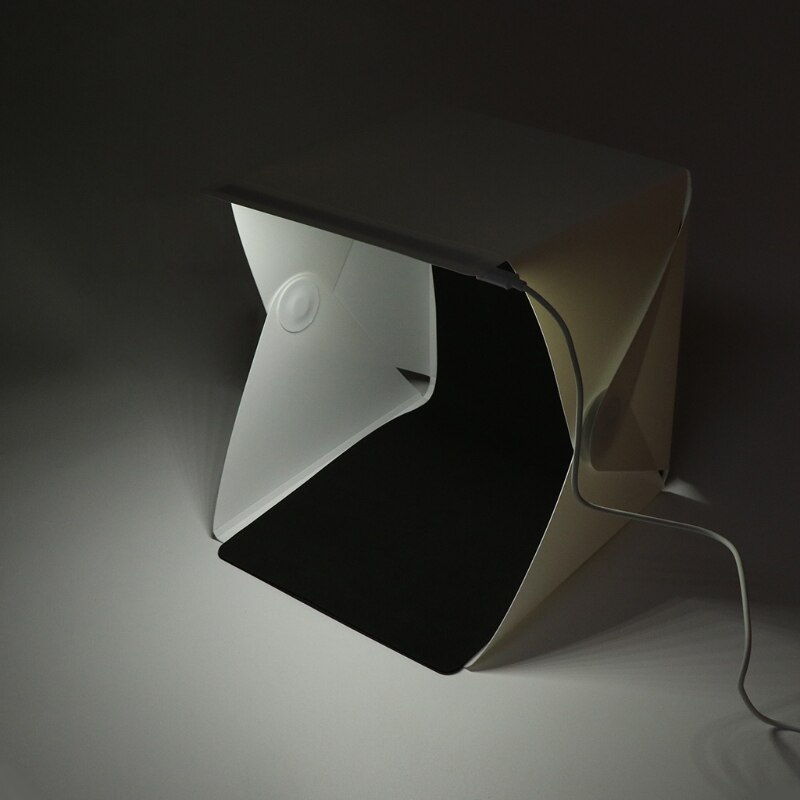 Draagbare Vouwen Lightbox Fotografie Achtergrond LED Softbox voor iPhone Camera-L060