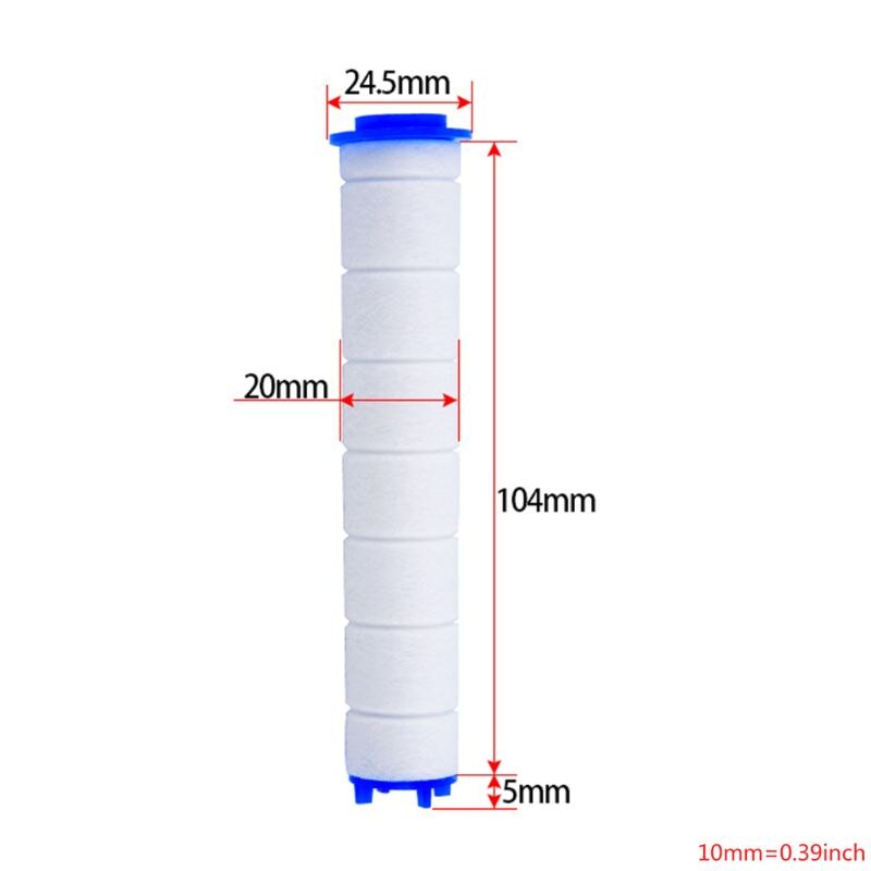 Douchekop met 3 standen, hoge druk, met pp-katoenen filter, met 2 stuks pp-katoenen filters  l29k
