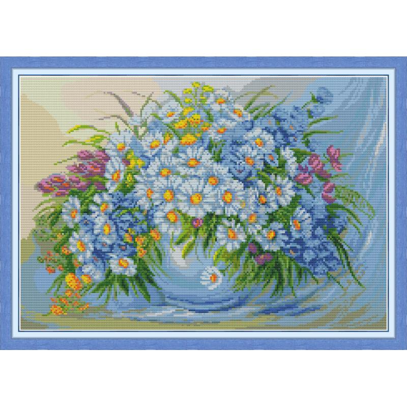 Ölgemälde Vase serie kreuz stich einstellen 11CT14CT stickerei Hand Bausatz DMC kreuz stich Bausatz DIY handgemachte stickerei handwerk