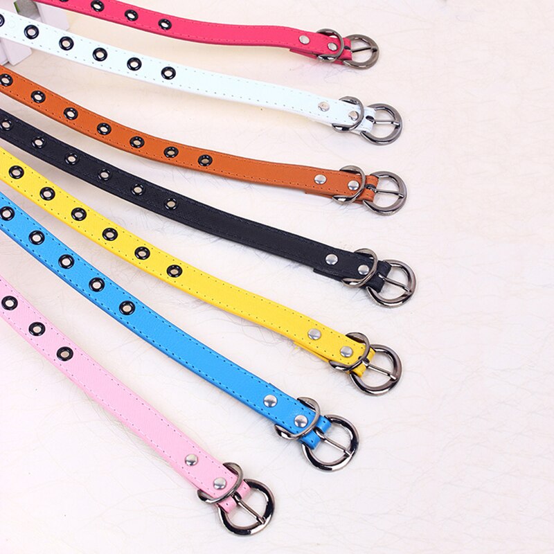 Jongens Meisjes Taille Riem Klassieke Kinderen Riem Pu Leer Snoep Kleur Tailleband Lichtmetalen Gesp Taille Riem Mode Decoratieve Riem