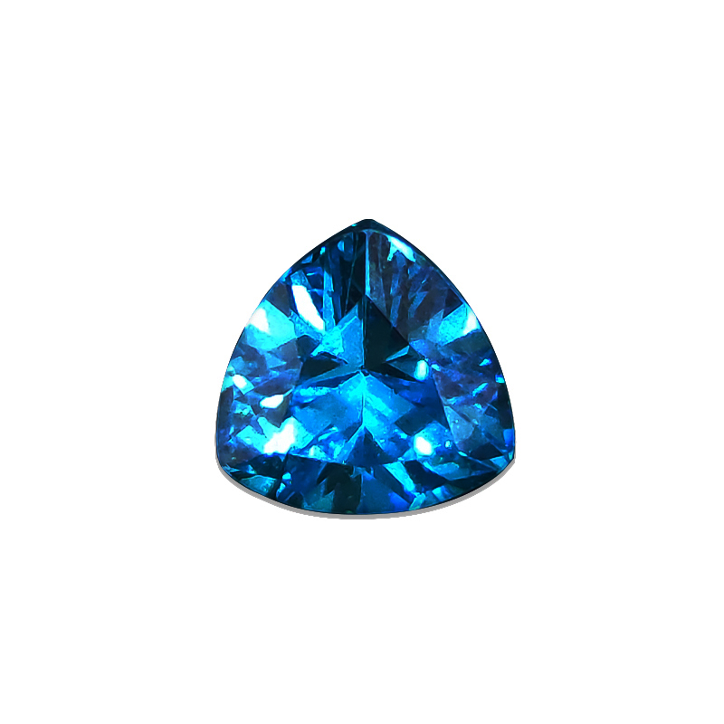Corindón Ceilán mar azul zafiro gemas forma Circular cojín facetado corte suelto aguamarina piedras preciosas conjunto caja de