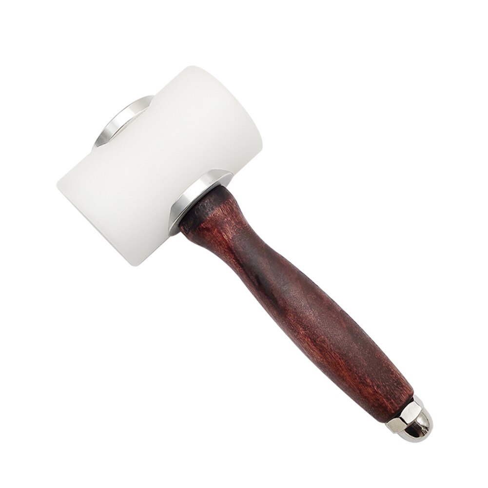 Leather Carving Hammer DIY Leather Craft Punch Cutting Nylon Hammer Tool with Wood Handle Leathercraft Carving Hammer
