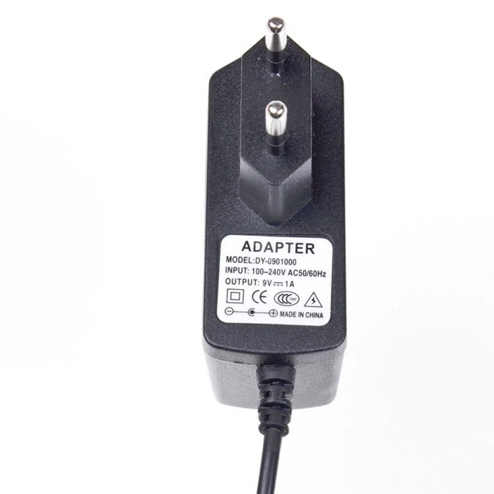 1 Stks 100 ~ 240 V DC 9 V 1A AC Converter Adapter Voeding EU Plug