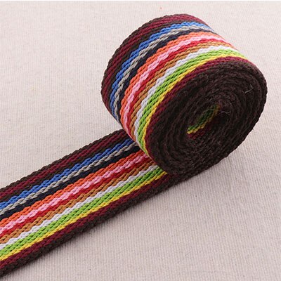 5 Yards 38Mm Geweven Katoen Gestreepte Singels Colorfu Lint Sleutelhangers Tas Riemen Portemonnee Bandjes Tape Tas Handvat Belting hond Kraag: 311