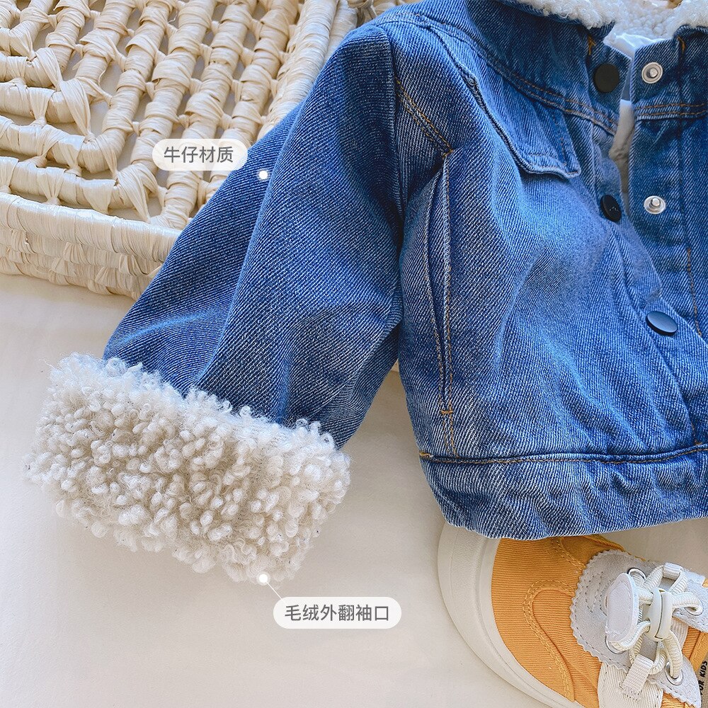 Ins baby outwear frakker denim vinterfrakker børnetøj