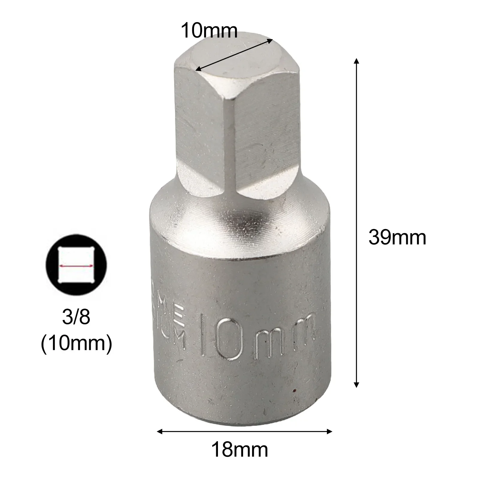 Llave de tubo de drenaje de cárter de aceite, llave de tornillo de caja de cambios de reparación automática, Material de , equipo de taller, herramientas manuales, 3/8 unidades: Azul claro