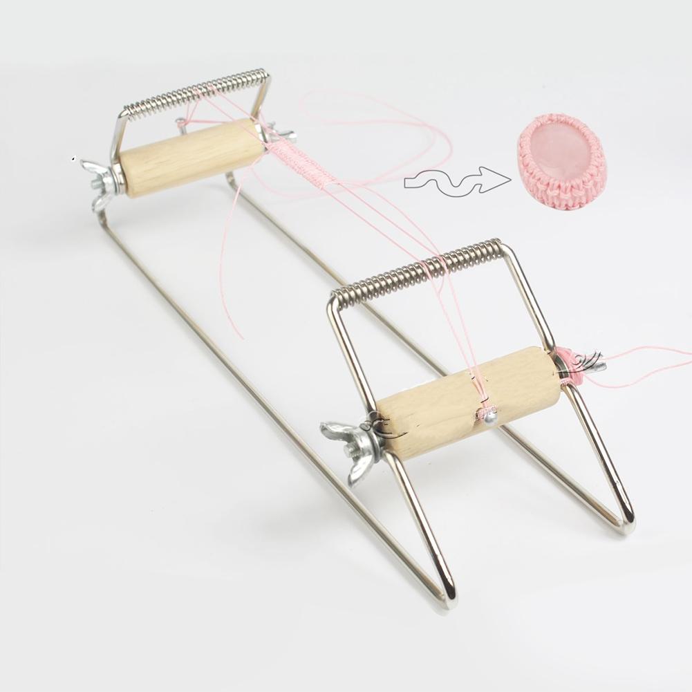 Máquina para hacer pulseras y abalorios de acero inoxidable, máquina de coser para el hogar, con marco de Metal y cuentas de tejer, DIY