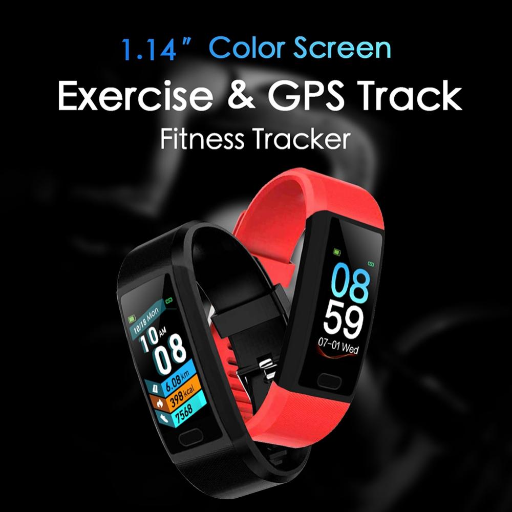 118 Plus Smart Watch Fitness Tracker Sleep Monitor Weather Forecast Smart Bracelet Waterproof Smartband with GPS