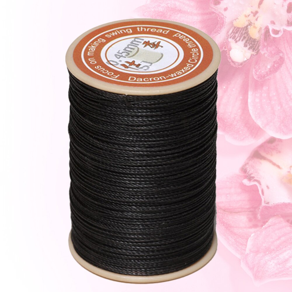 1PC Good Round Durable Practical 0.45mm Leather Sewing Thread for Stitching: Black