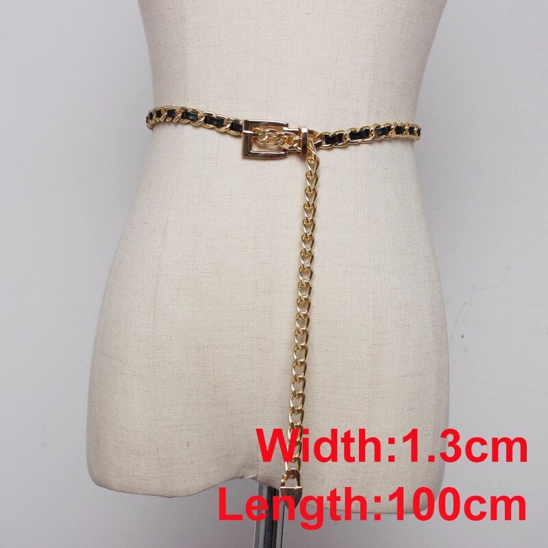 Cetiri Vrouwen Mode Metalen Heup Ketting Riem Elegante Goud Zilver Franjes Ring Taille Keten Kleding Riemen: Style 2