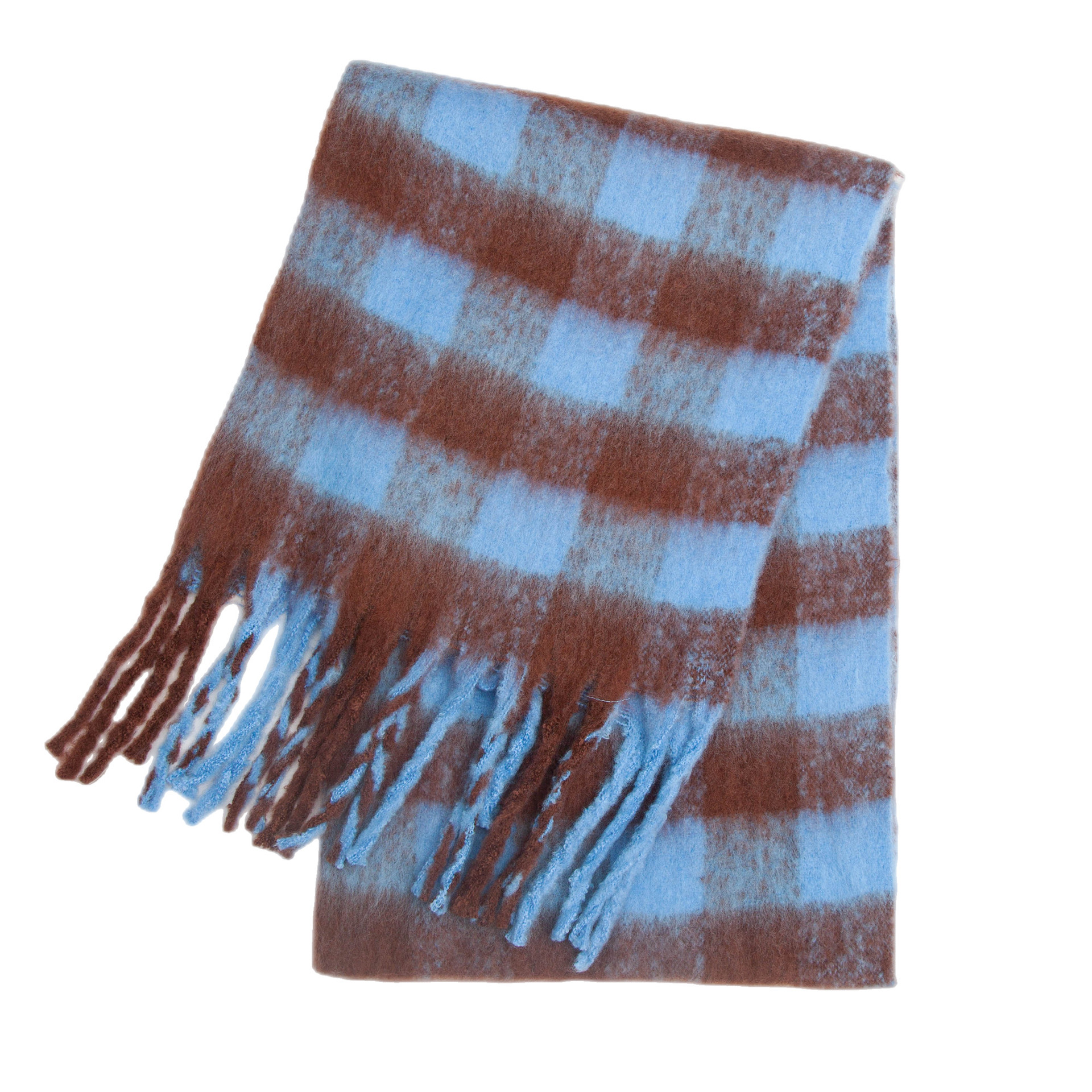 Winter dikke warme sjaal dames kasjmier sjaal en omslagdoeken pashmina halsdoek bufanda dames regenboog harige tessel echarpe: Abrikoos