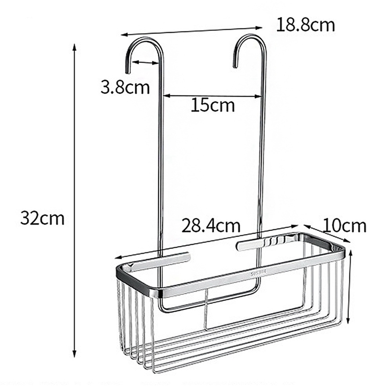 ! Stainless Steel Shower Organizer Rack Toiletries Display Holder Bathroom Toilet Kitchen Hanging Shelves Storage Baske