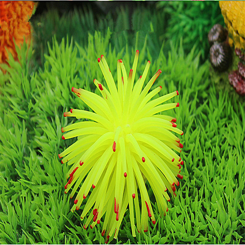 Sucker Coral Aquarium Artificial Coral Plant Glowing Artificial Jellyfishes Underwater Landscape Fish Tank Aquarium Accessories