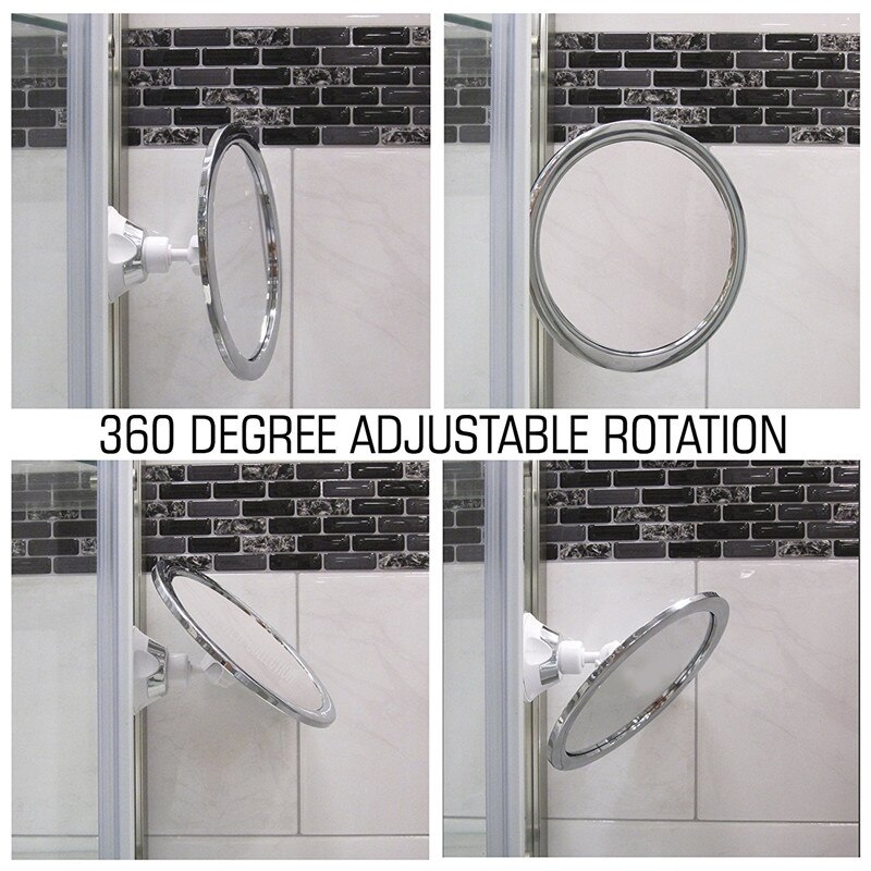 Mrosaa Badkamer Spiegel 360 Roterende Krachtige Zuignap Bad Spiegel Fogless Douche Spiegels Make Up Spiegel met Scheerapparaat Houder