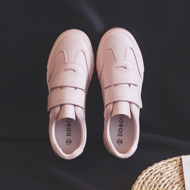 Kvinnor sneakers våren läderskor kvinnor enfärgade lägenheter kvinnlig casual plattform vita skor dam sneaker