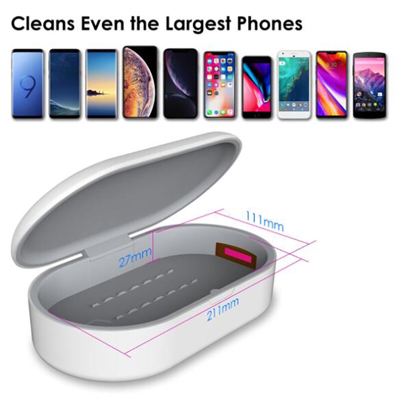 Portable UV Sanitizer, Wireless Charger UV Light Cell Phone Sterilizer with Aroma Diffuser, 3-in-1 Fast Charging UV Cleaner Box
