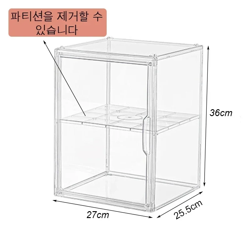 Large Capacity Storage Box Organizer for Figures Acrylic Box Clear Blind Box Showcase Makeup Organizer for Bag Display Dustproof