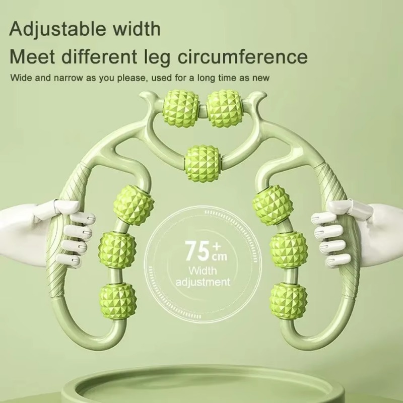 1 Stuks 9-Wiel Fascia Spier Roller, Cellulite Roller, Massage Roller voor Verlichten Spierpijn Dij, kuit, Arm Verminderen Cellulitis