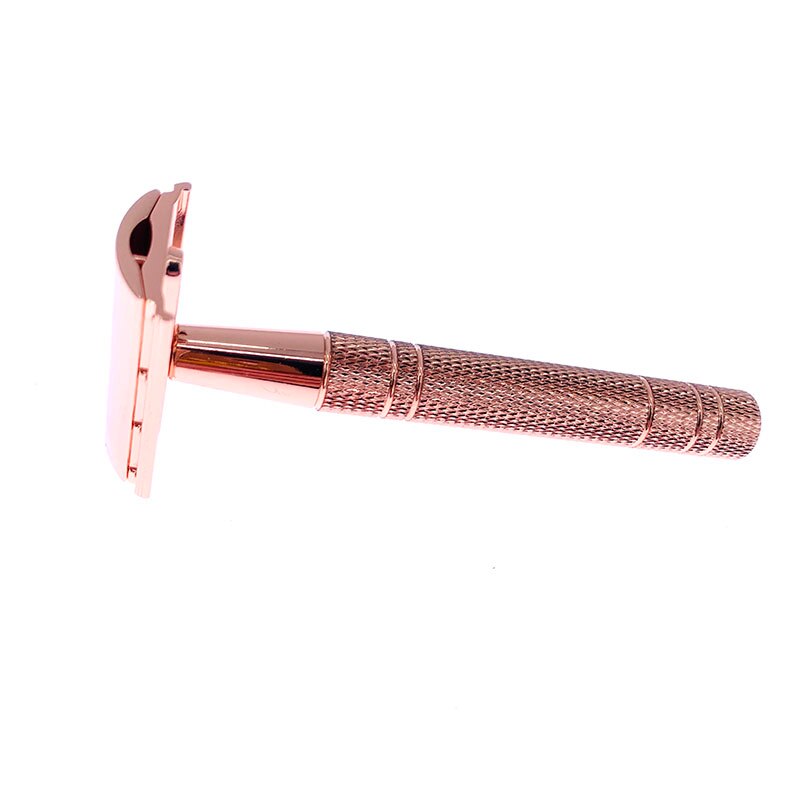 Rose Gold Razor Classic Double Edge Safety Razor For Mens Shaving&amp;Womens Hair Removal with Shaving Blades Manual Shaver