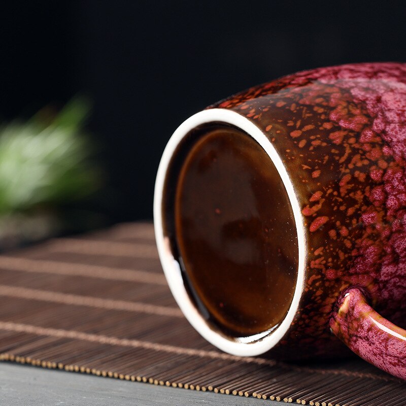 Kiln Change European Retro Ceramic Office Tea Cup Tea Mugs Coffee Mug Kung Fu Tea Set Water Cups Pottery Tea Bowl Drinkware