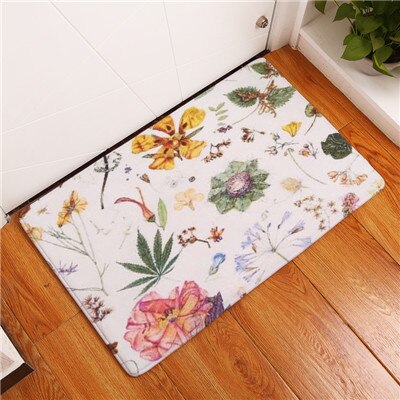 neue Heimat Dekor Bunte Blumen Teppiche rutschfeste Küche Teppiche für Zuhause Wohnzimmer Fußmatten 40X60 50X80 cm: 9 / 40x60cm