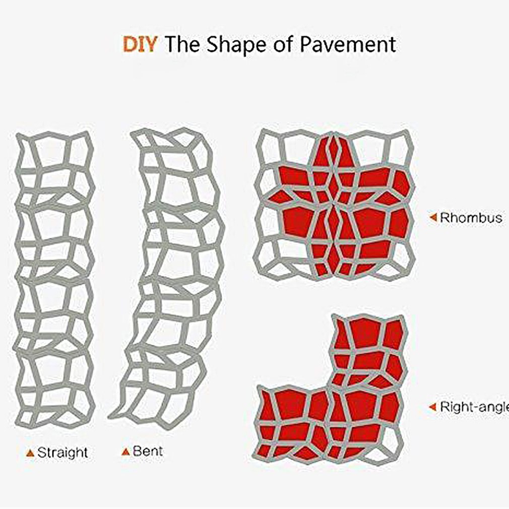 Nowy DIY plastikowa forma robić robienia ścieżki kostki brukowej cementowe formy ceglane kamienna podłoga droga formy betonowe chodnik robić ogrodu Dom patio producent