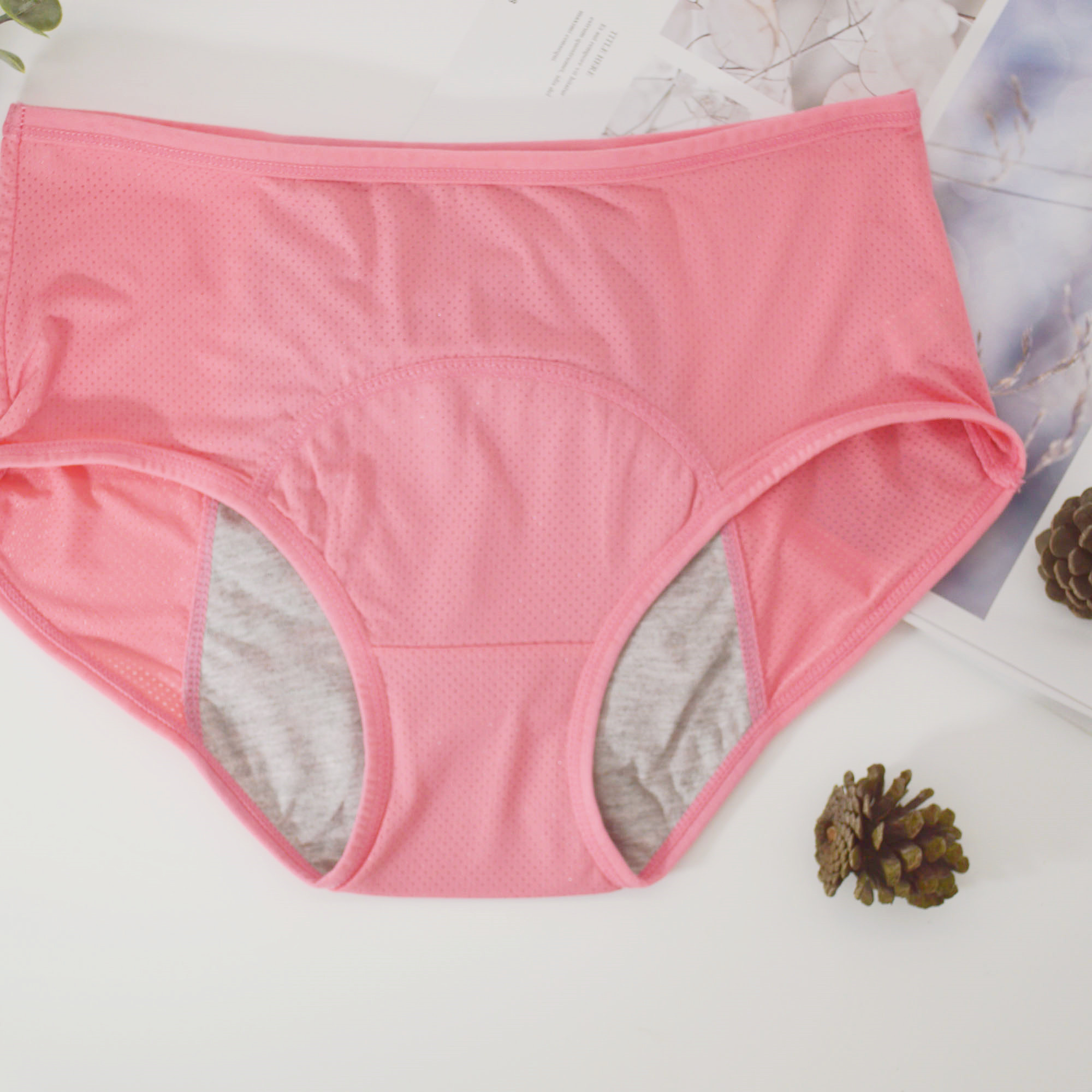 women's Leak Proof Pants Menstrual Transparent Waterproof Briefs Physiological plus size Underwear