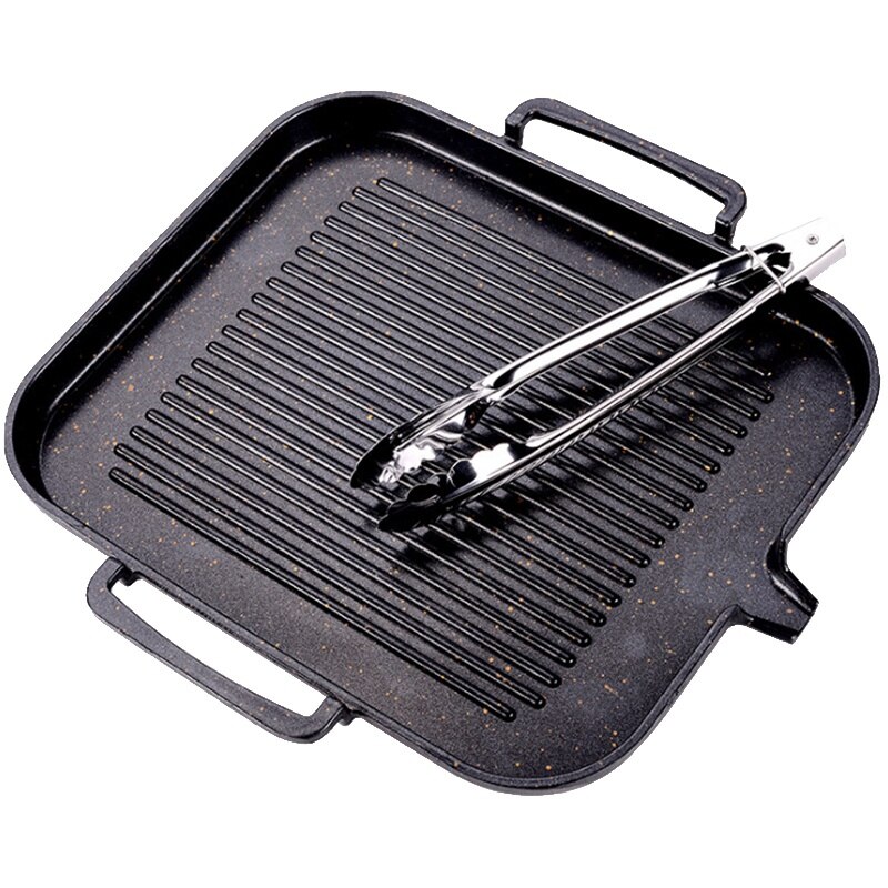 Inductiekookplaat bakvorm koreaanse maifan stenen bakvorm huishoudelijke antiaanbakpan rookloze barbecuepan: Default Title