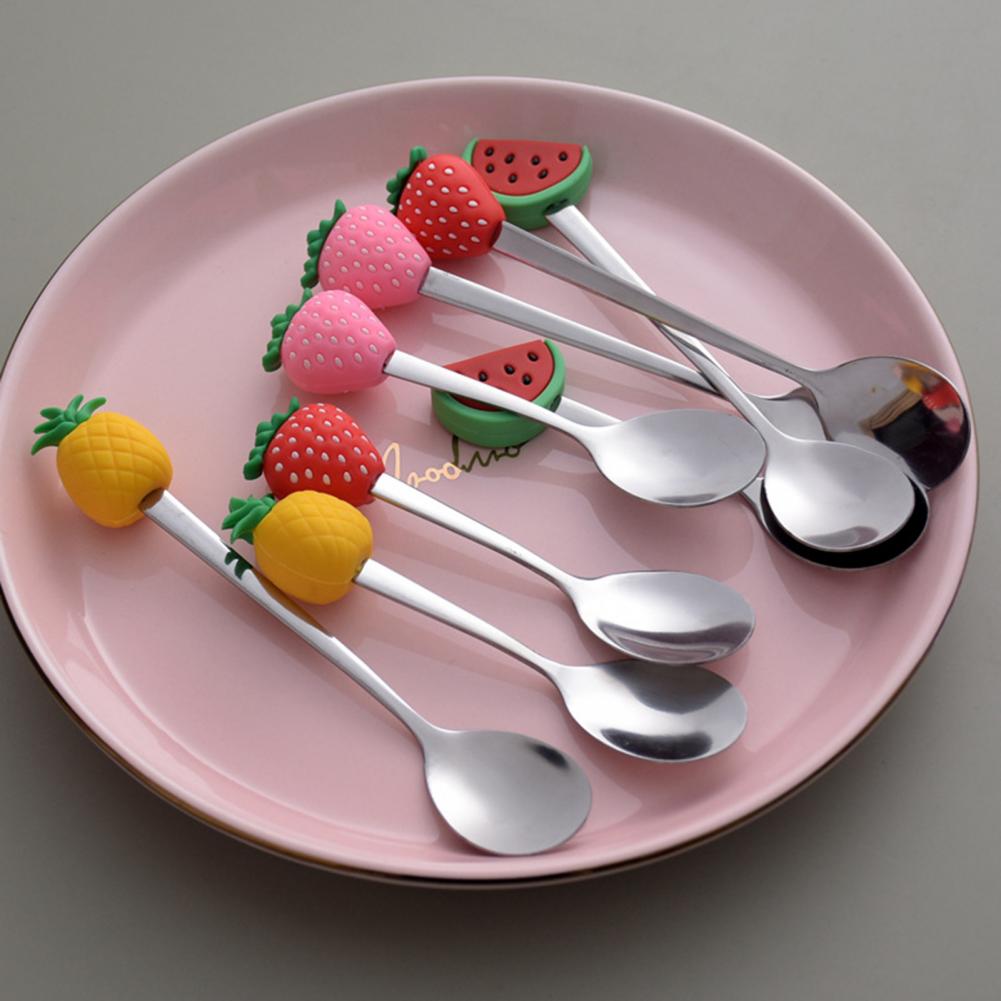 Thee Lepel Schattige Handige Fruit Vormige Mini Cartoon Ijs Scoop Voor Restaurants