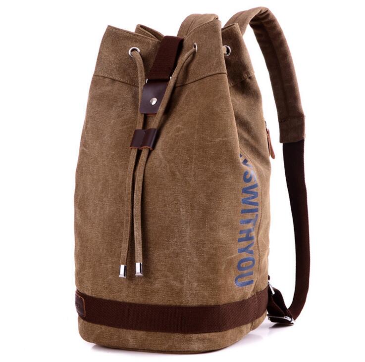 X-online-mochila de viaje de lona para hombre, bolso escolar para estudiantes, , 032017: Marrón