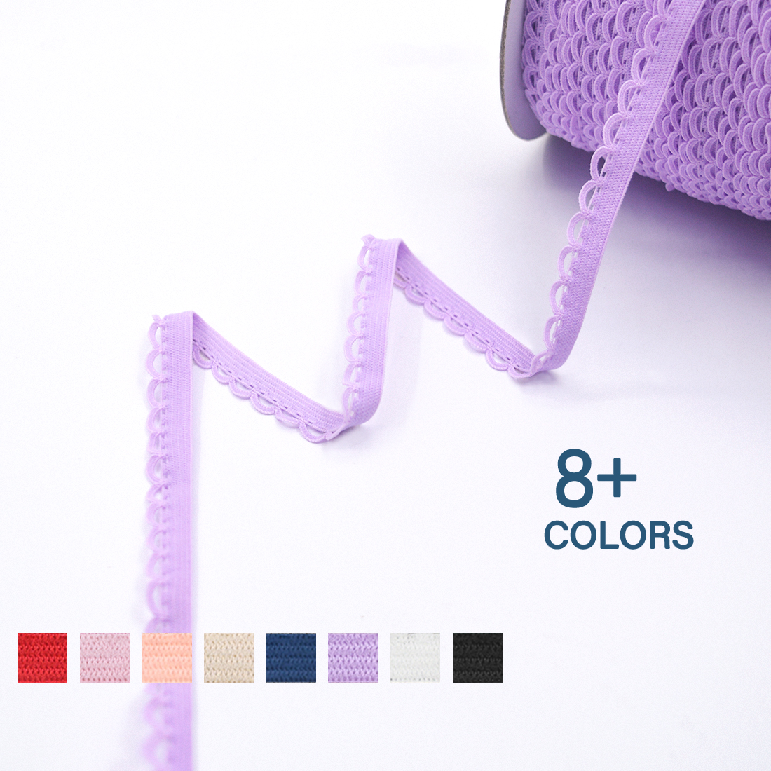NINE telares-banda elástica de 3/8 "y 10mm de ancho para ropa interior, sujetador y pantalones, accesorios de costura hechos a mano, 2, 5 y 10 yardas accesorios de costura correas para bolsos bies para costura: Níquel negro / 1,5 m