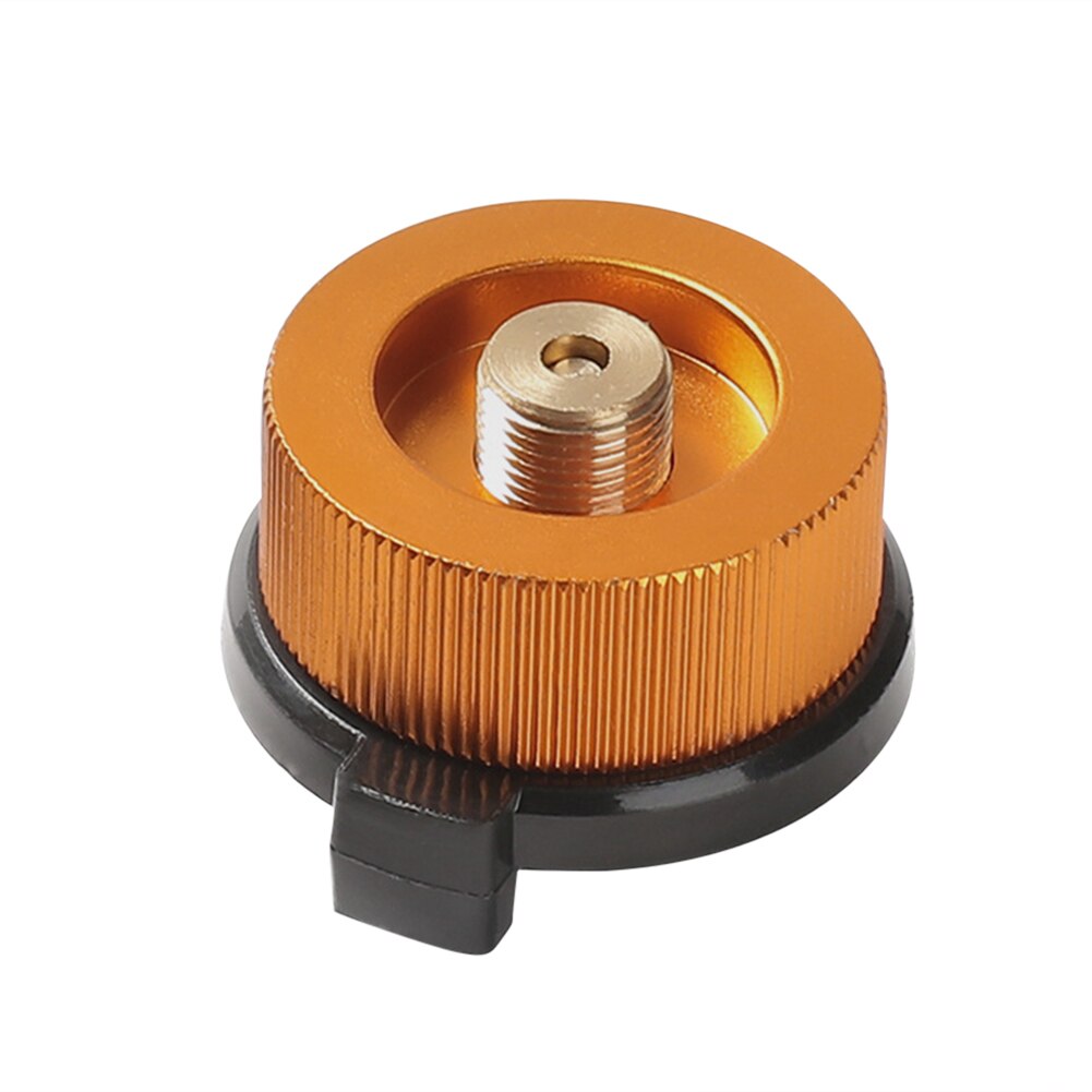 Outdoor Camping Gas Stove Converter Gas Burner Connector Aluminum Gas Tank Adapter Outdoor Picnic Stove Propane Refill Adapter: Gold