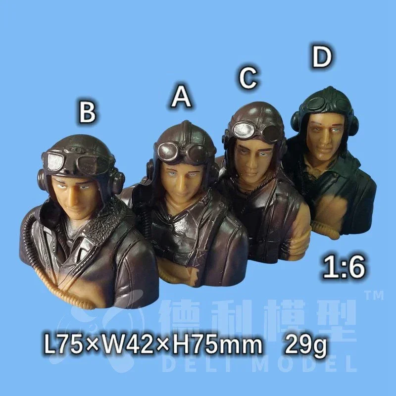 1Pc 1:5 1:6 Speelgoed Bestuurder Mannelijke Model Piloot Voor Rc Vliegtuig Model Accessoires: Army Green