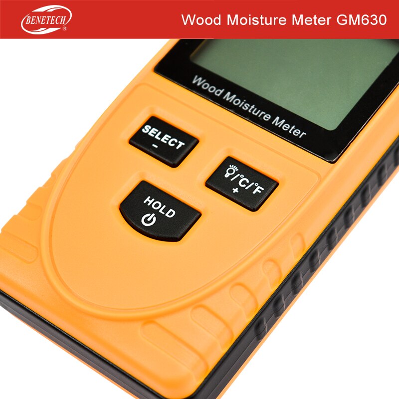 BENETECH Digital Inductive Wood Moisture Meter Humidity Tester Timber Damp Detector GM630