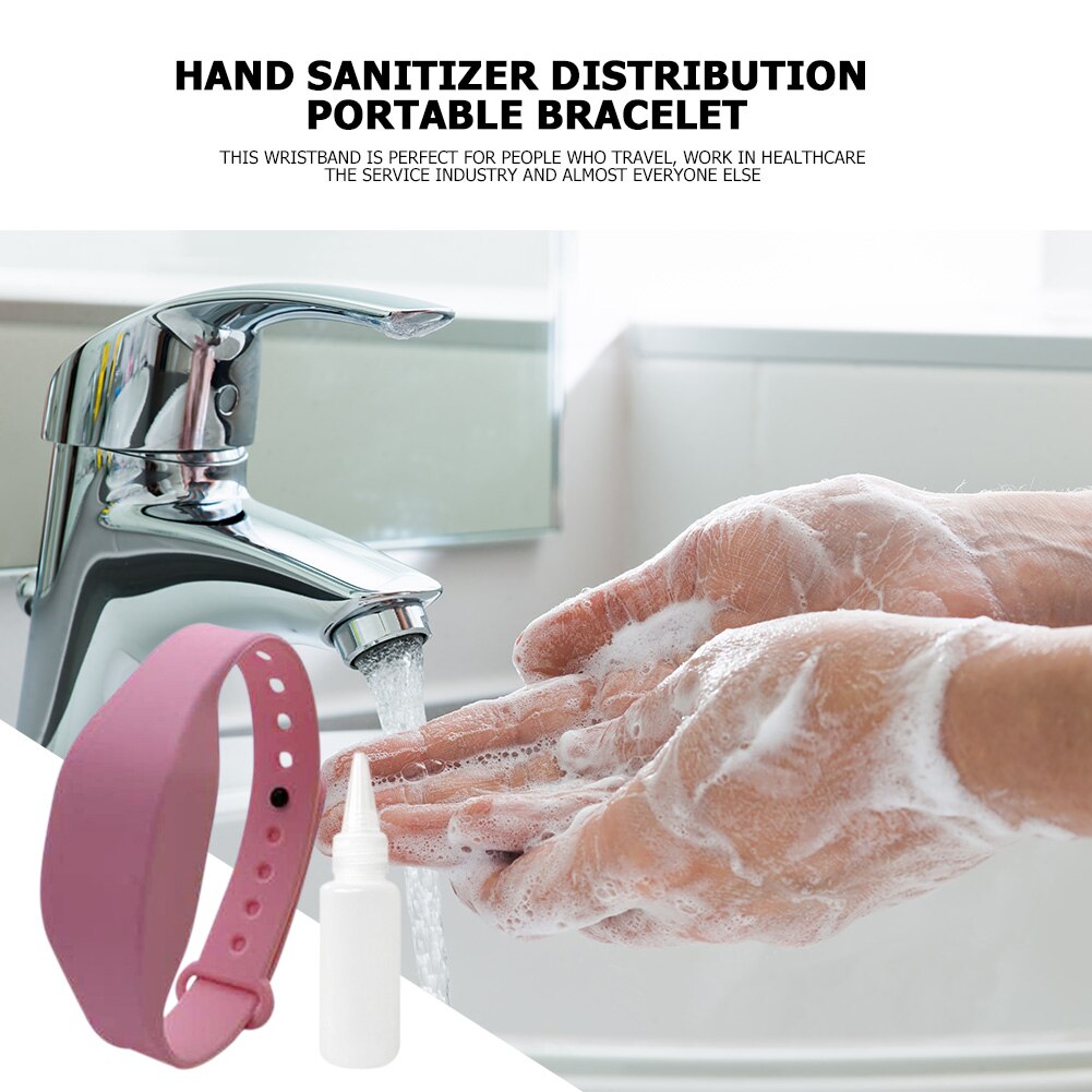 Multicolor Liquid Soap Wristband Gel Dispenser Sanitizer Holder Bracelet Hand Belt with Bottle for Hands Washing Accessories