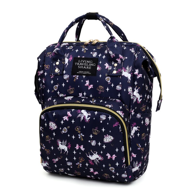 Sac à dos à couches pour maman, grande capacité, poussette, multifonction, imperméable, , voyage en plein air: Blue 4